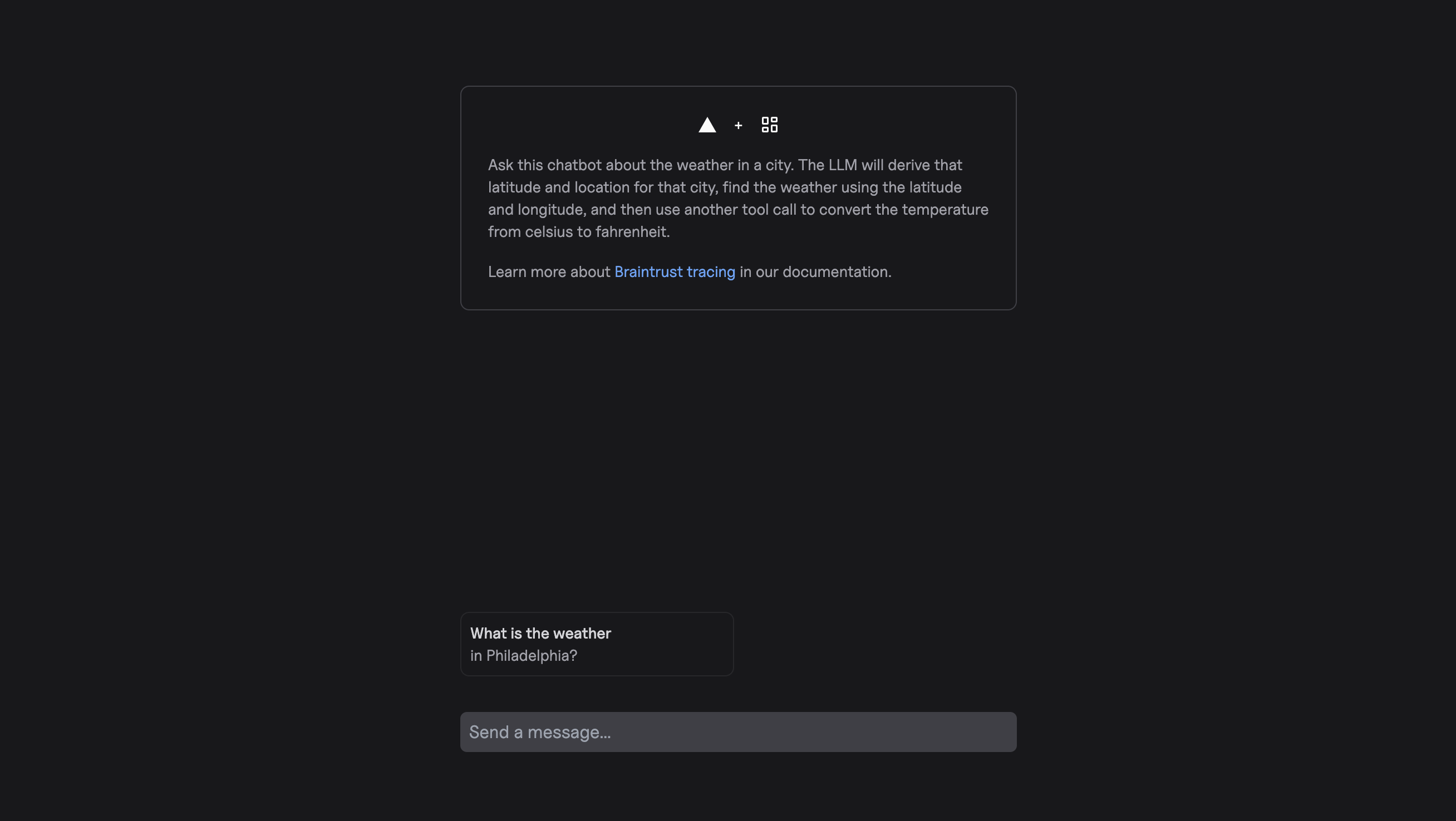 Screenshot of the application