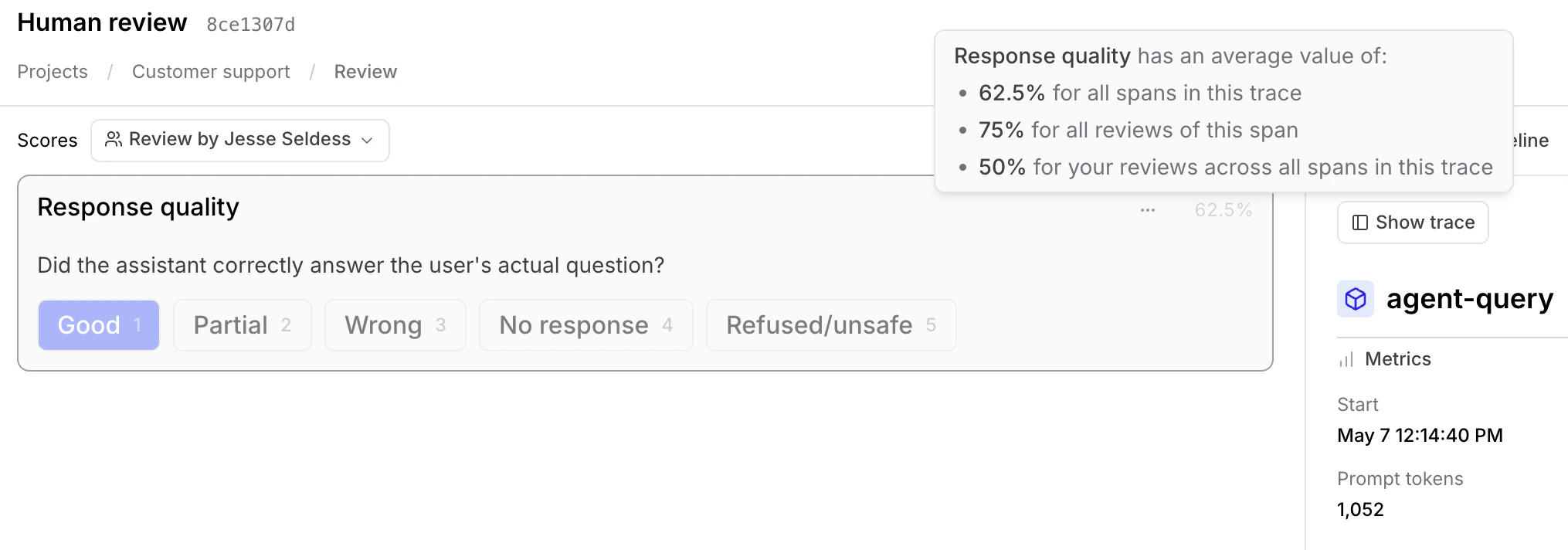 Multiple reviewers example
