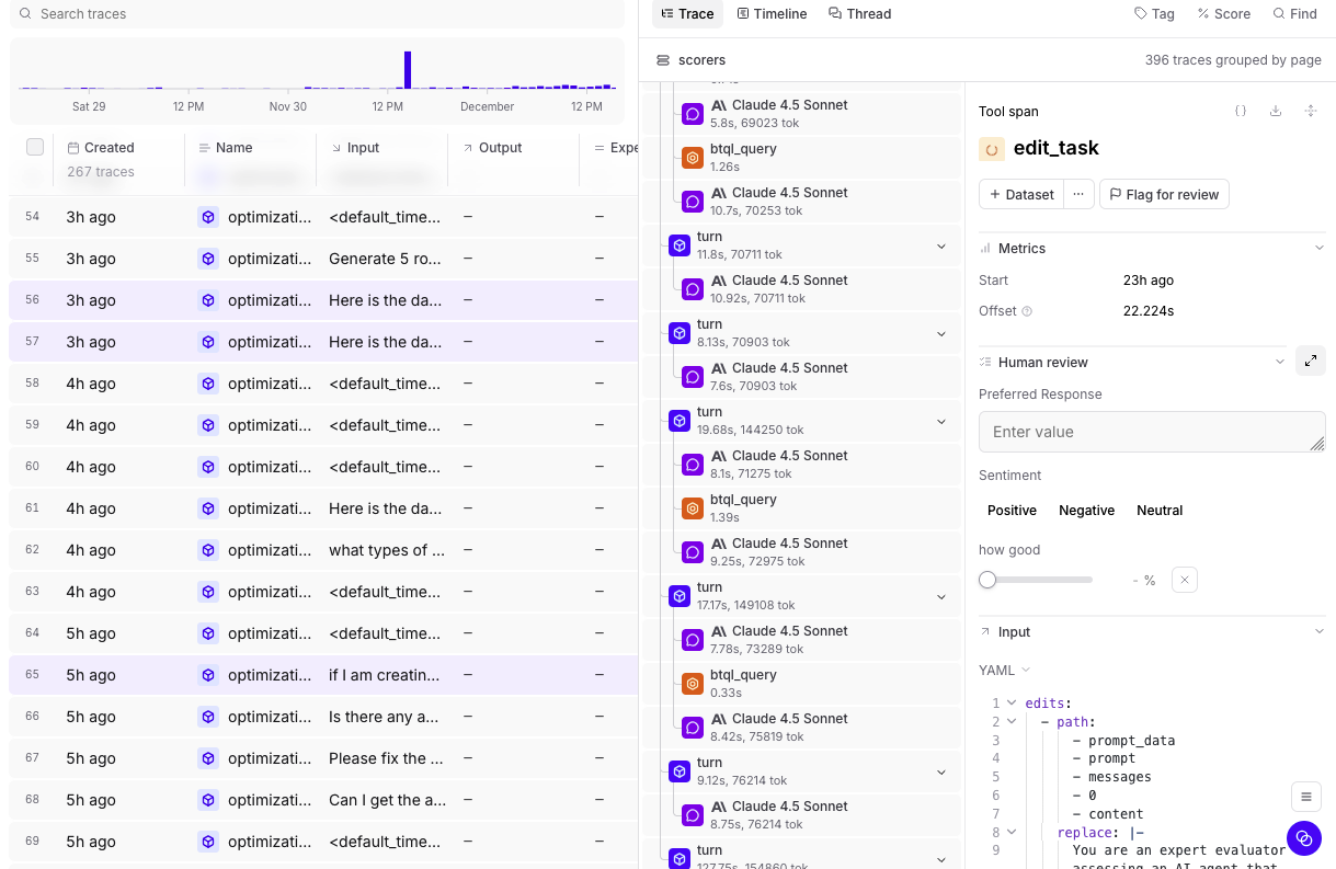 Group related traces