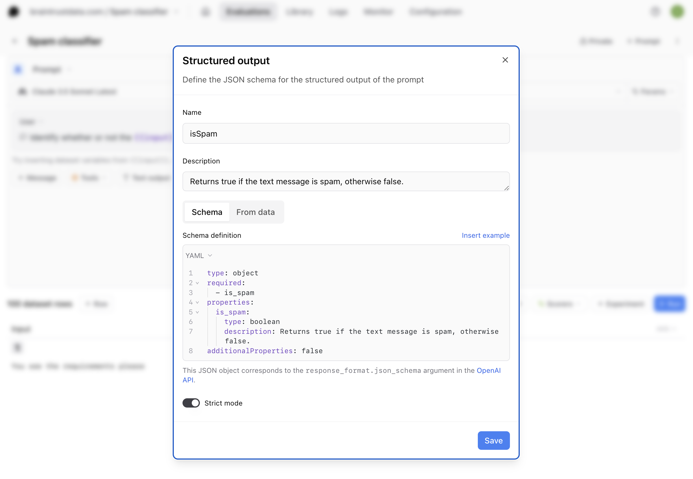 Define structured output