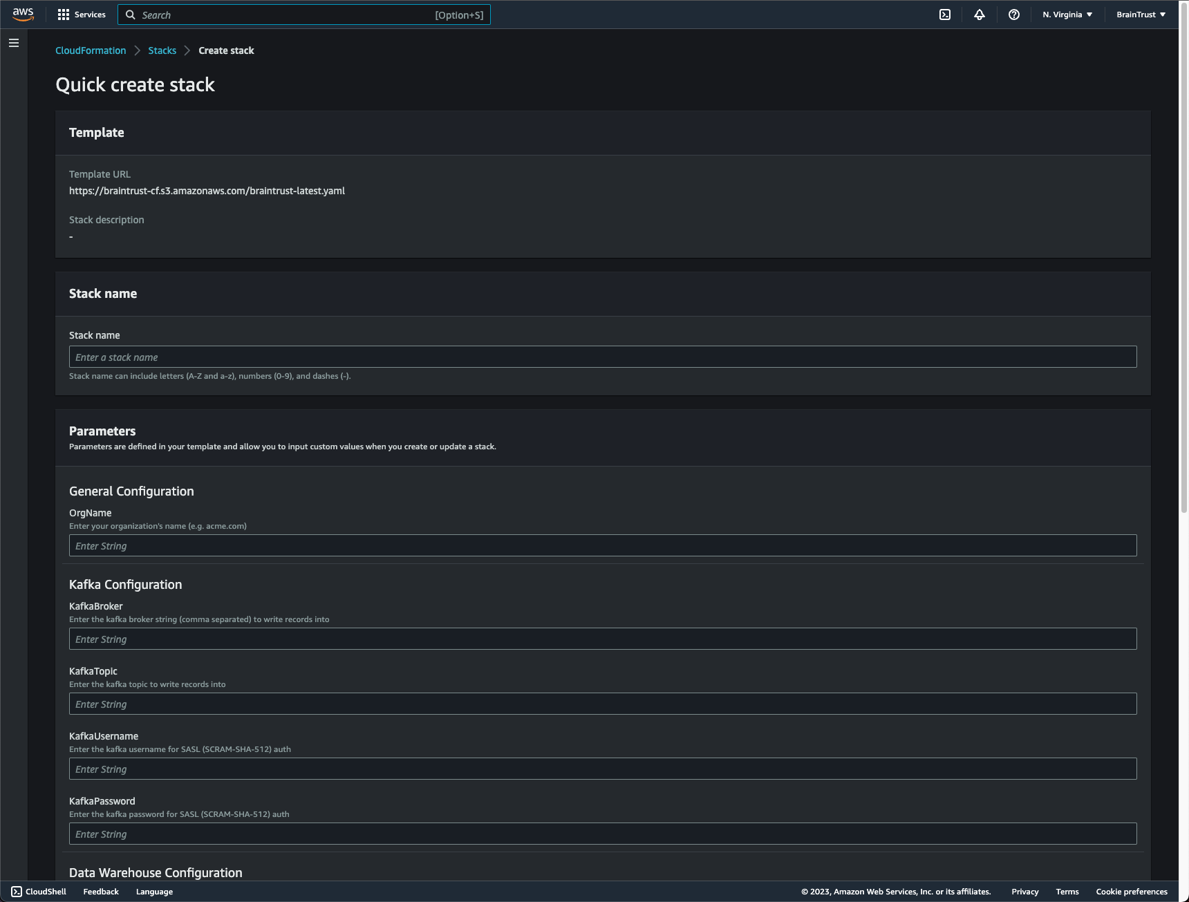 Setup CloudFormation
