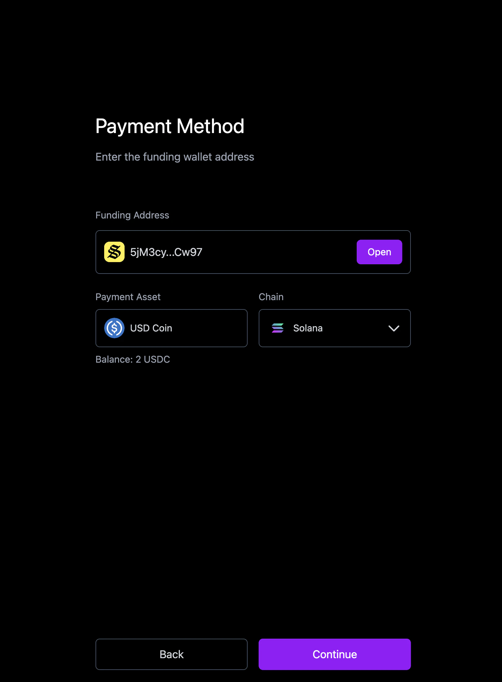 Select funding chain