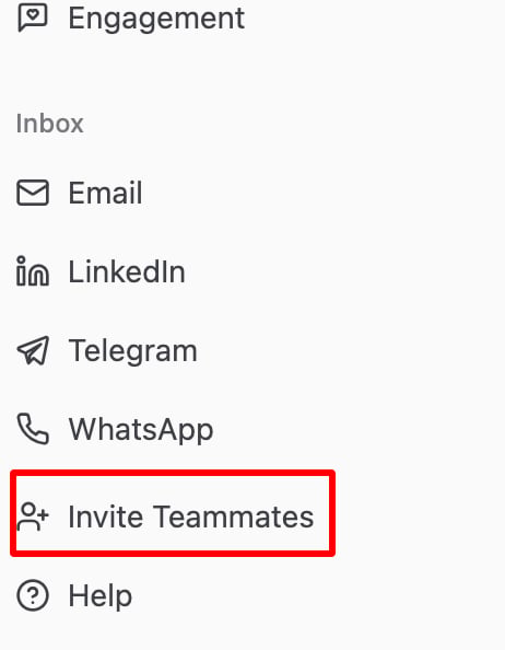 Where can I invite a team member? screenshot 1
