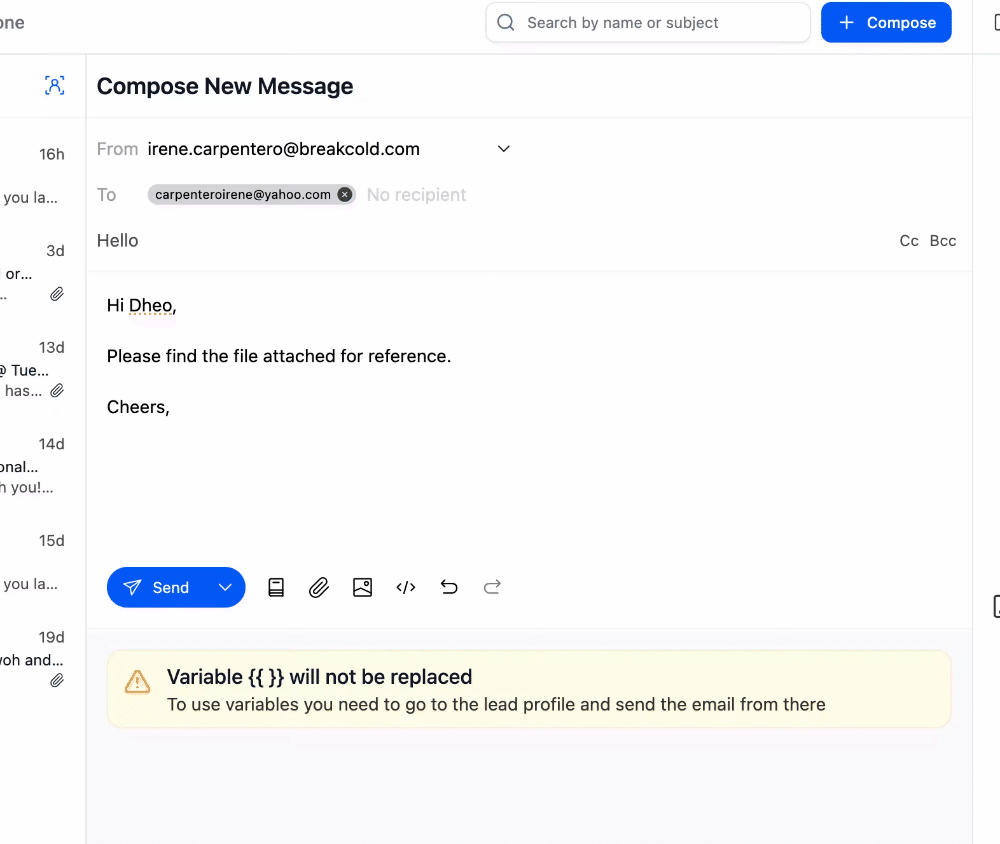 Can I schedule my email in the inbox? screenshot 2