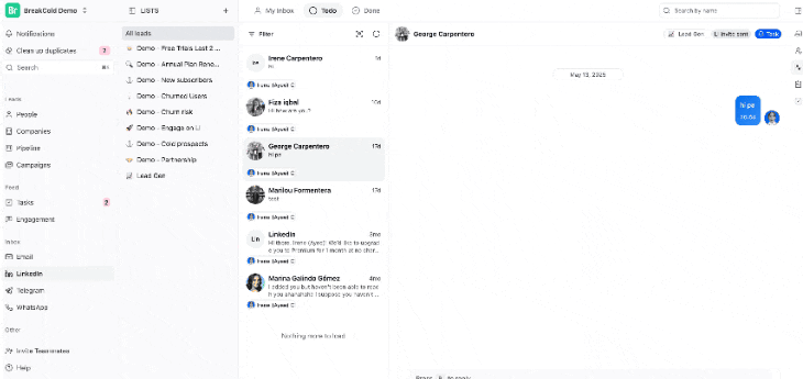 What is the 'Activity' Section in Breakcold? screenshot 2