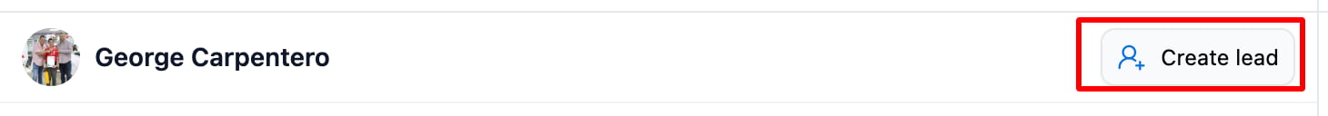 Why do I see a "Create Lead" button in my Social Inbox messages? screenshot 1