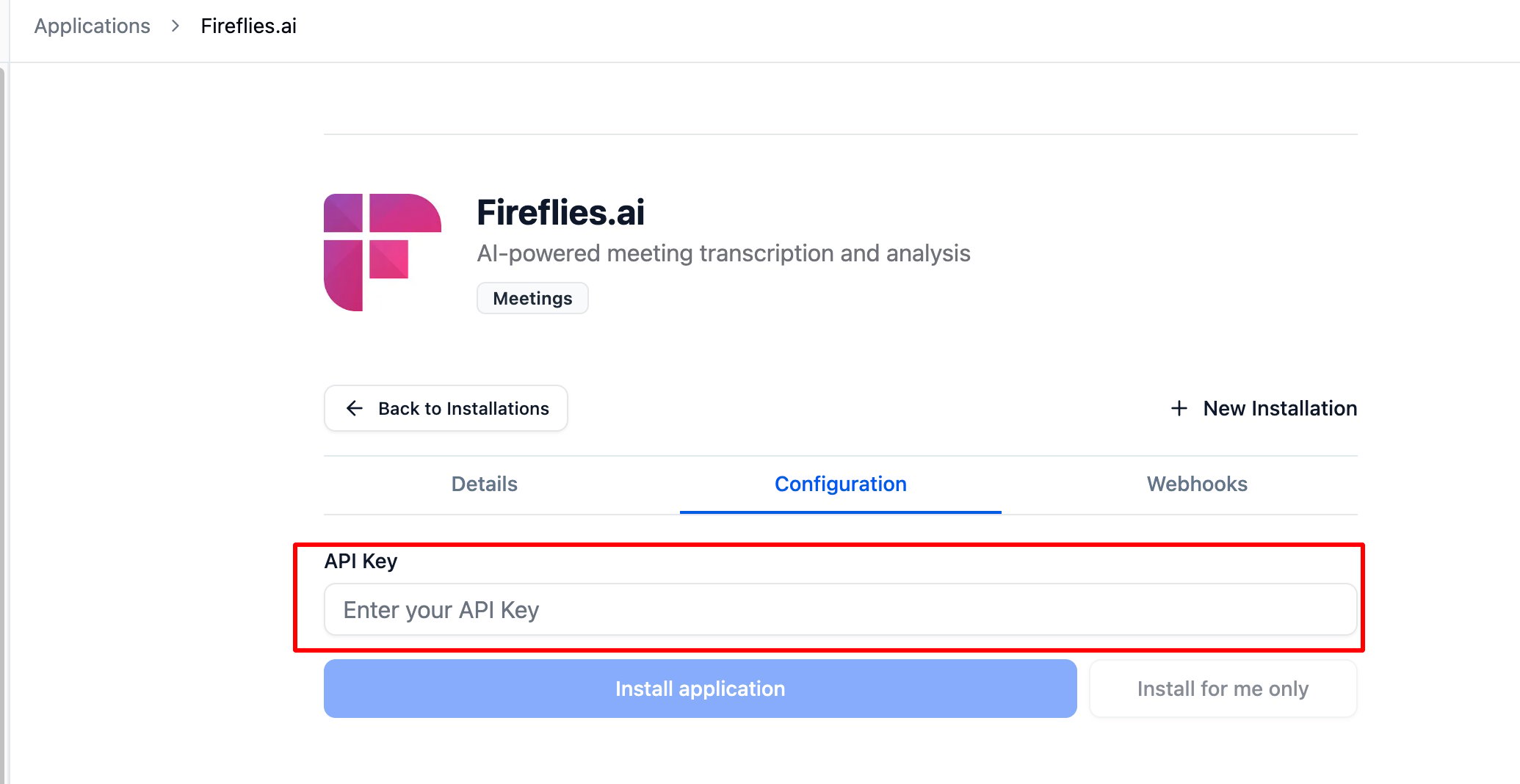 How do I connect my Fireflies account to Breakcold? screenshot 1
