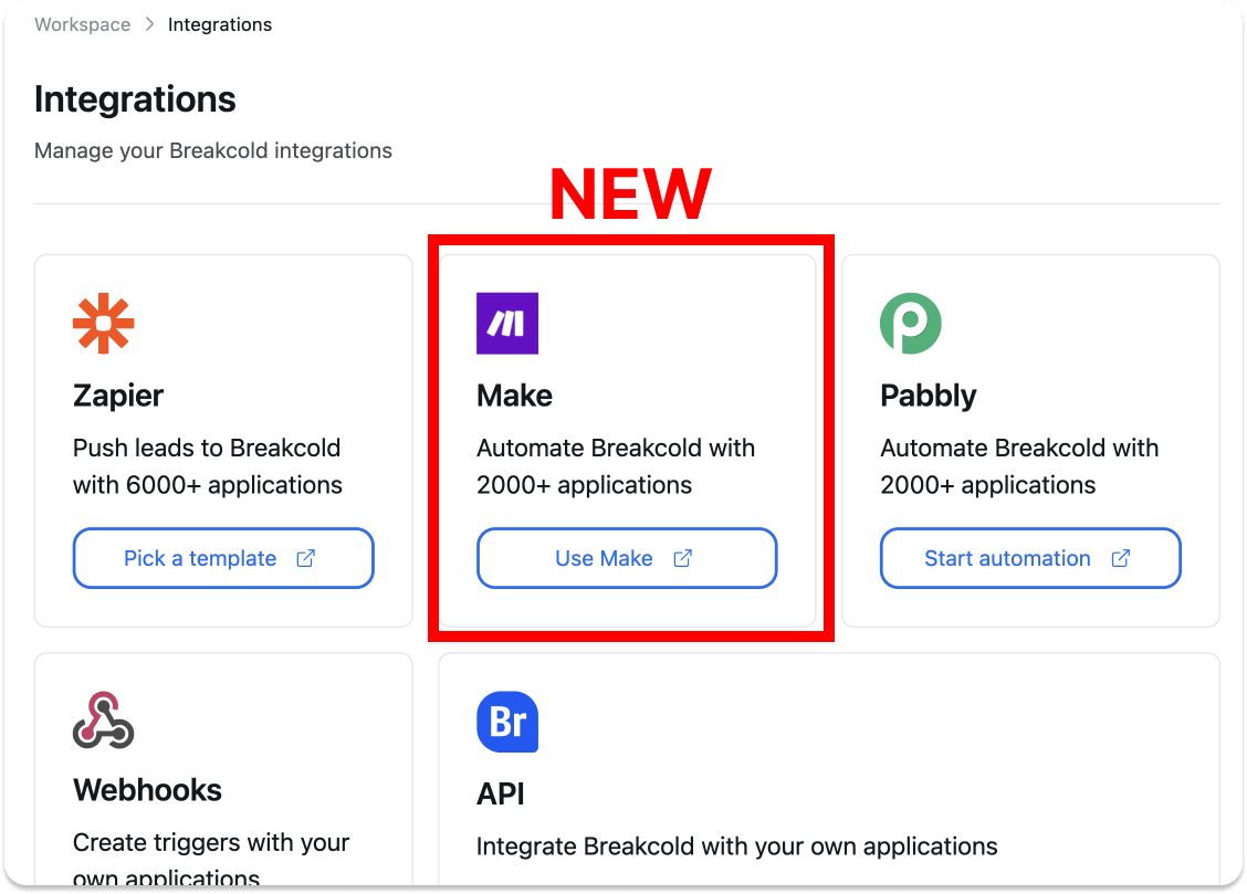 How to utilise the Make Integration screenshot 2