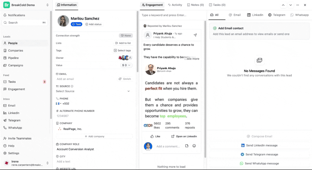 Can I assign multiple owners to one lead? screenshot 1