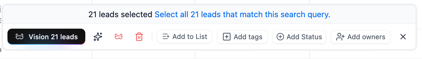 How do bulk actions work on lists? screenshot 1