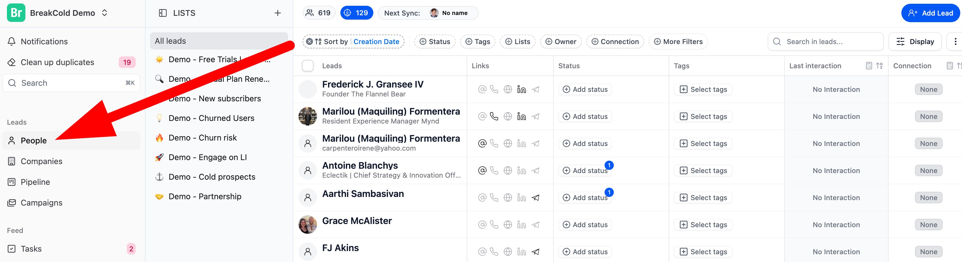 How to Use the People Section screenshot 1