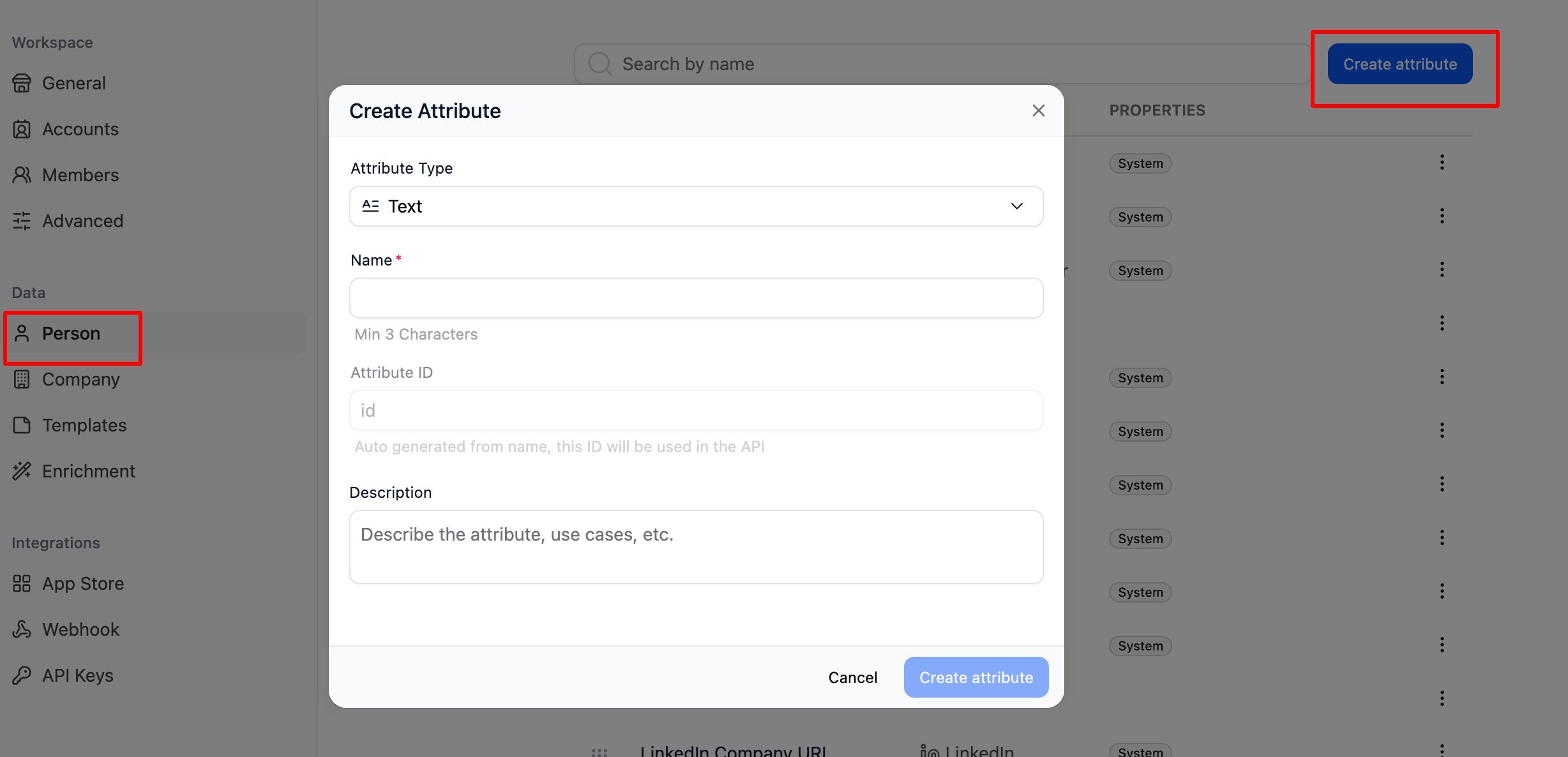 Where can I manage lead custom and native attributes? screenshot 1