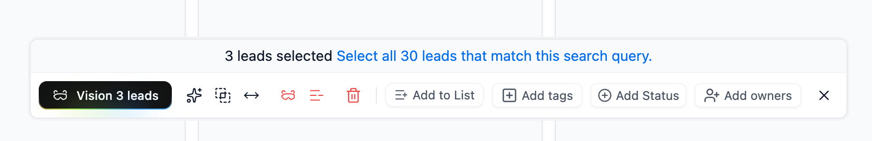 What are the bulk functions available in the pipeline? screenshot 1