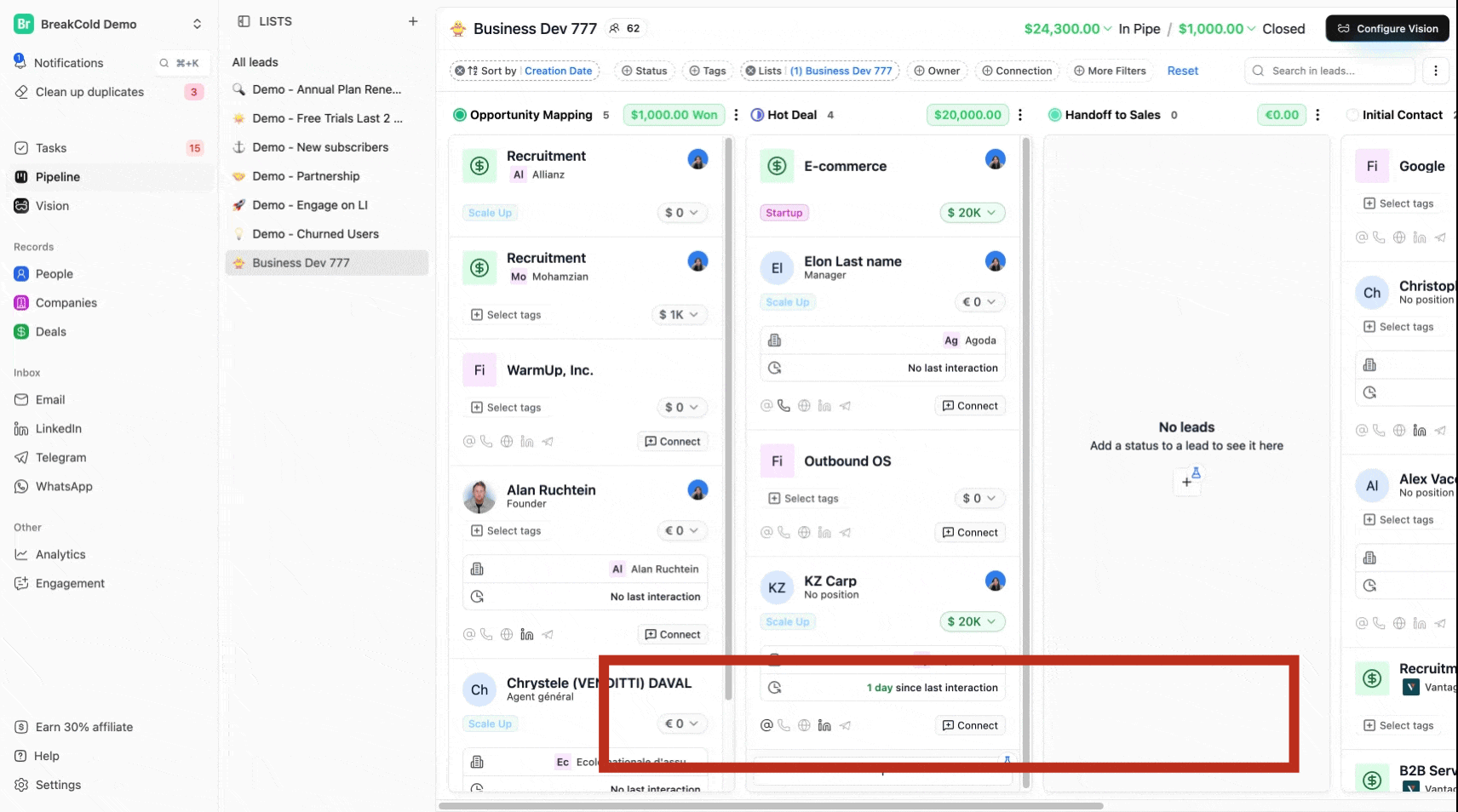 What are the bulk functions available in the pipeline? screenshot 2