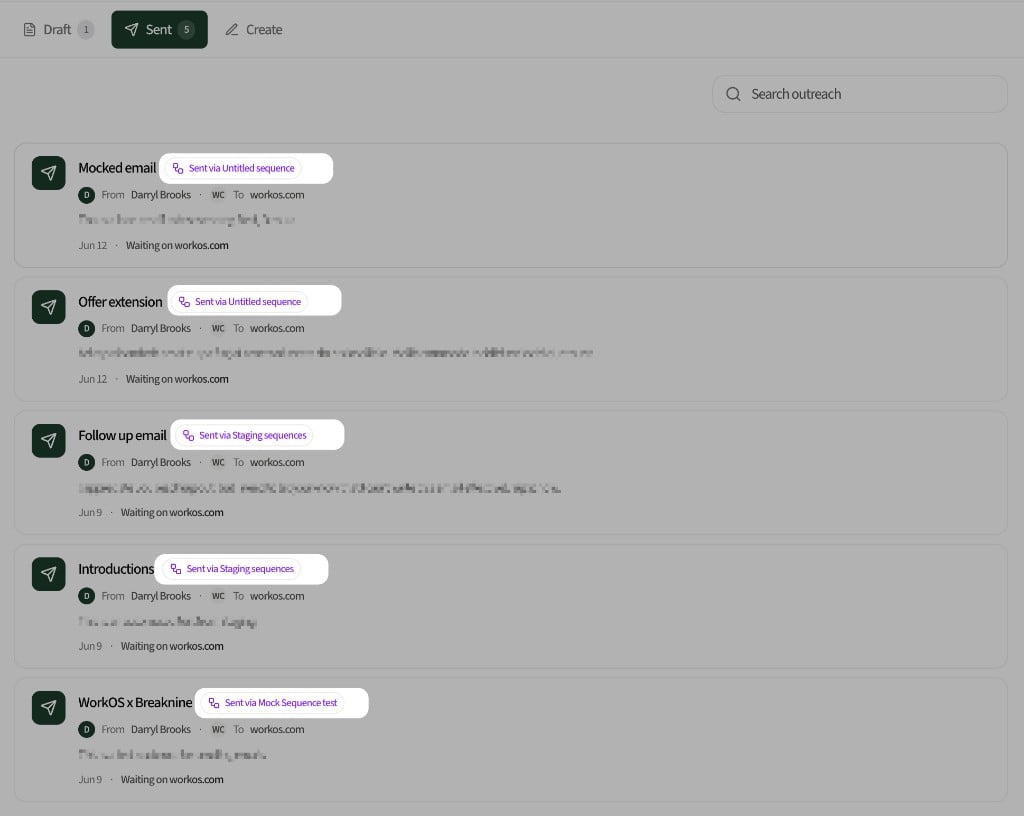 Scheduled outreach via sequence