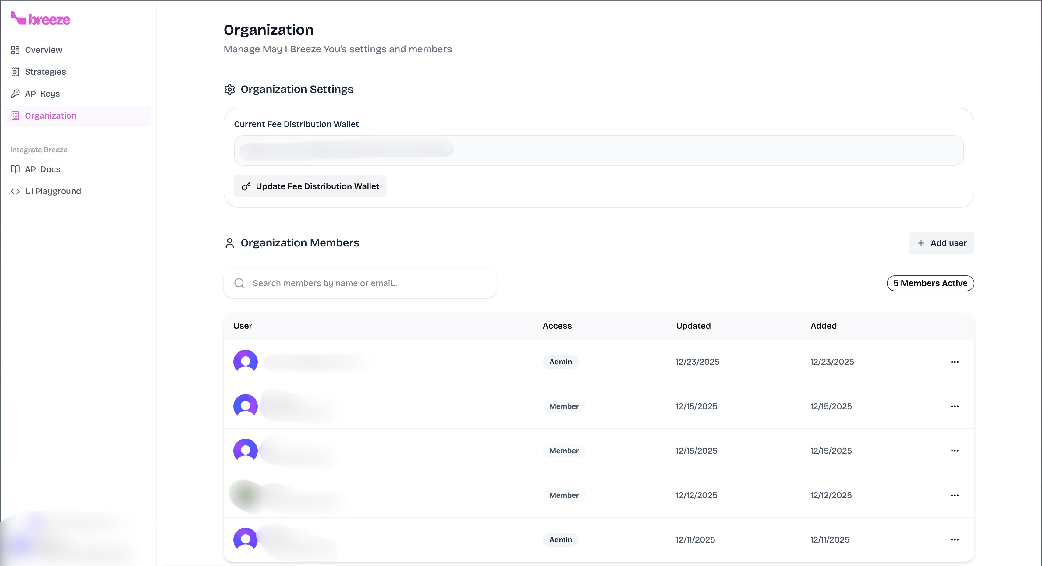 Organization Settings