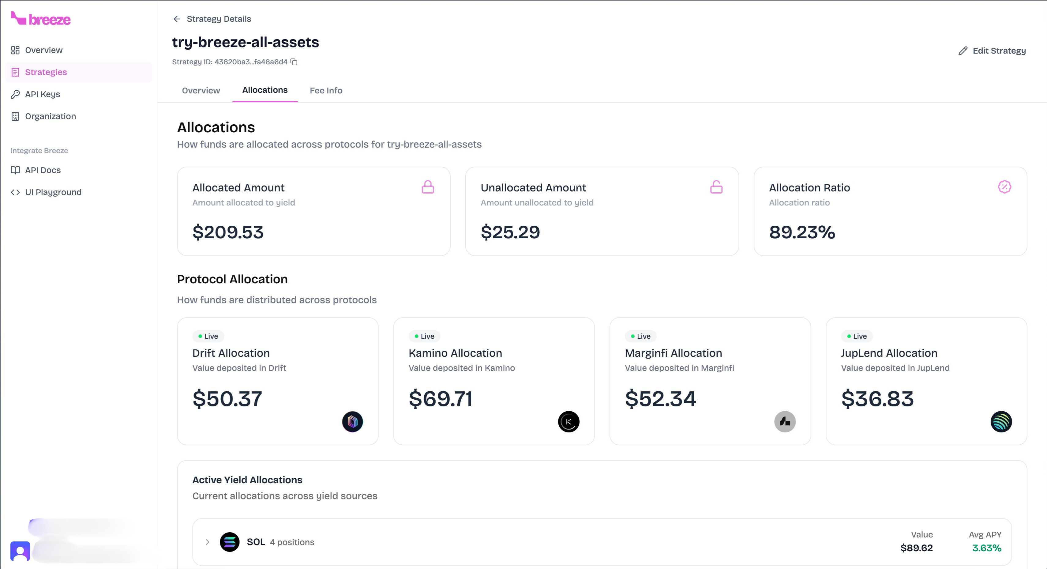 Strategy Allocations