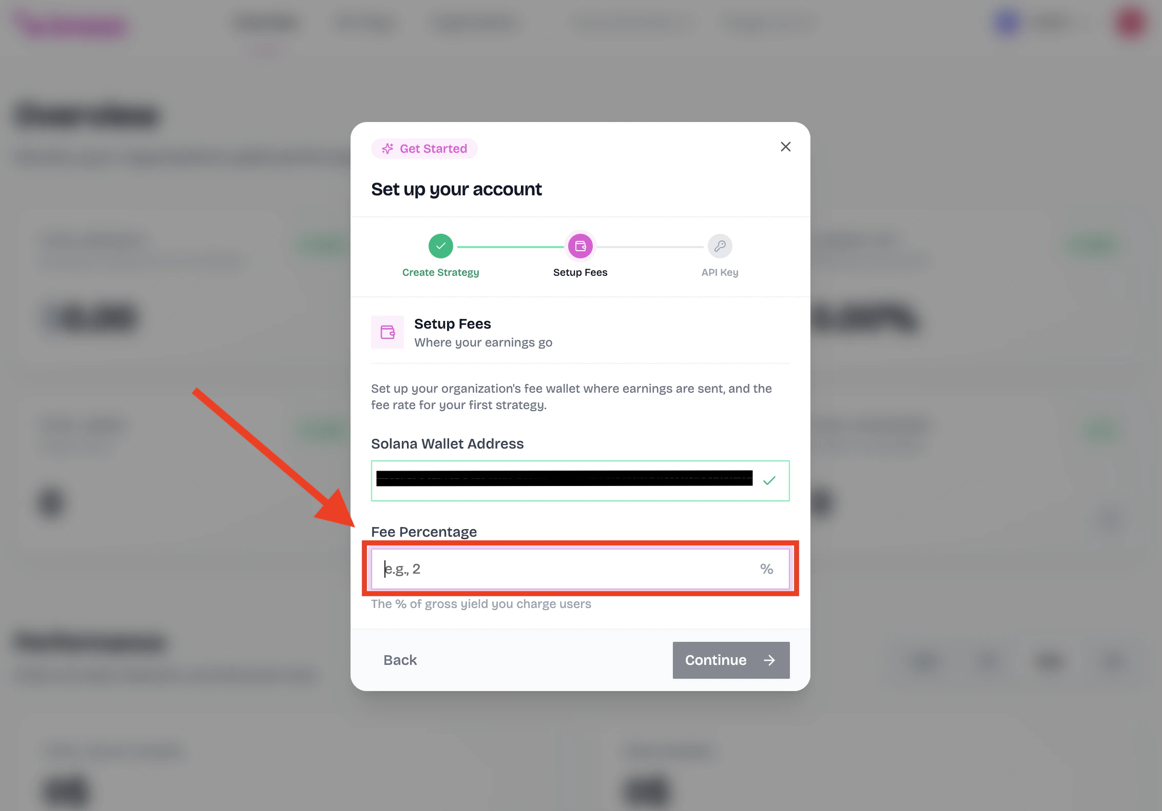 Set Up Fee Distribution