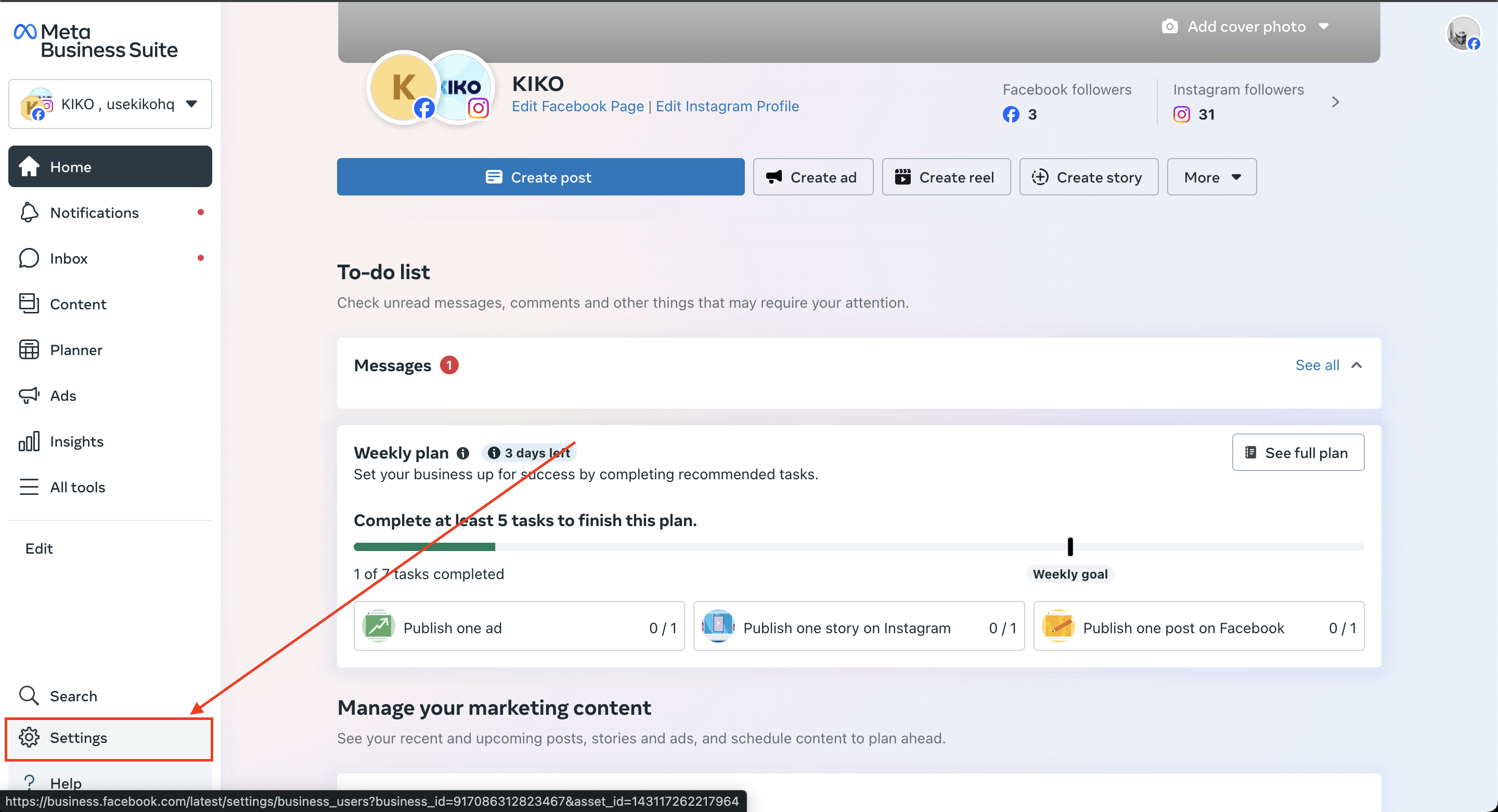 Navigate to WhatsApp Settings Step 1