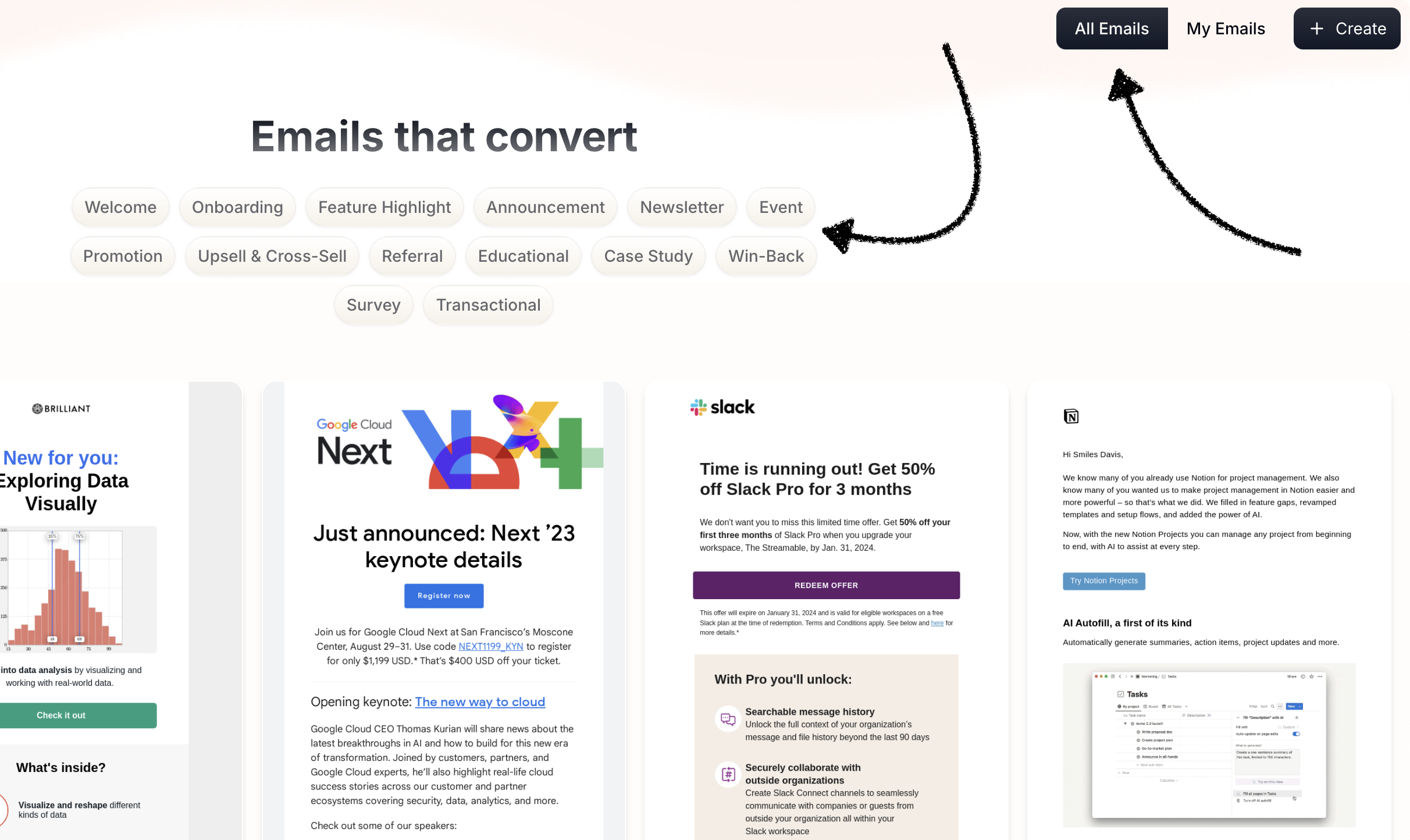 Remix filters for email types in Brew