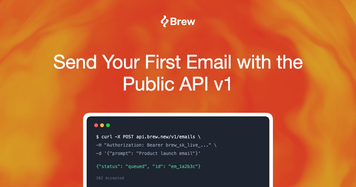 Send Your First Email with the Public API v1