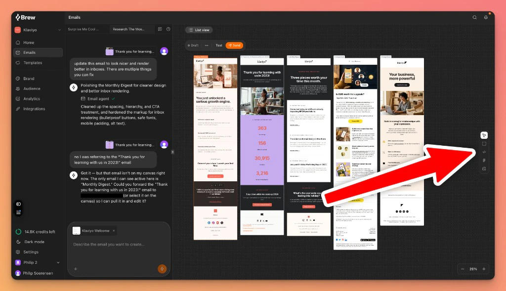 Canvas import tools on the right side