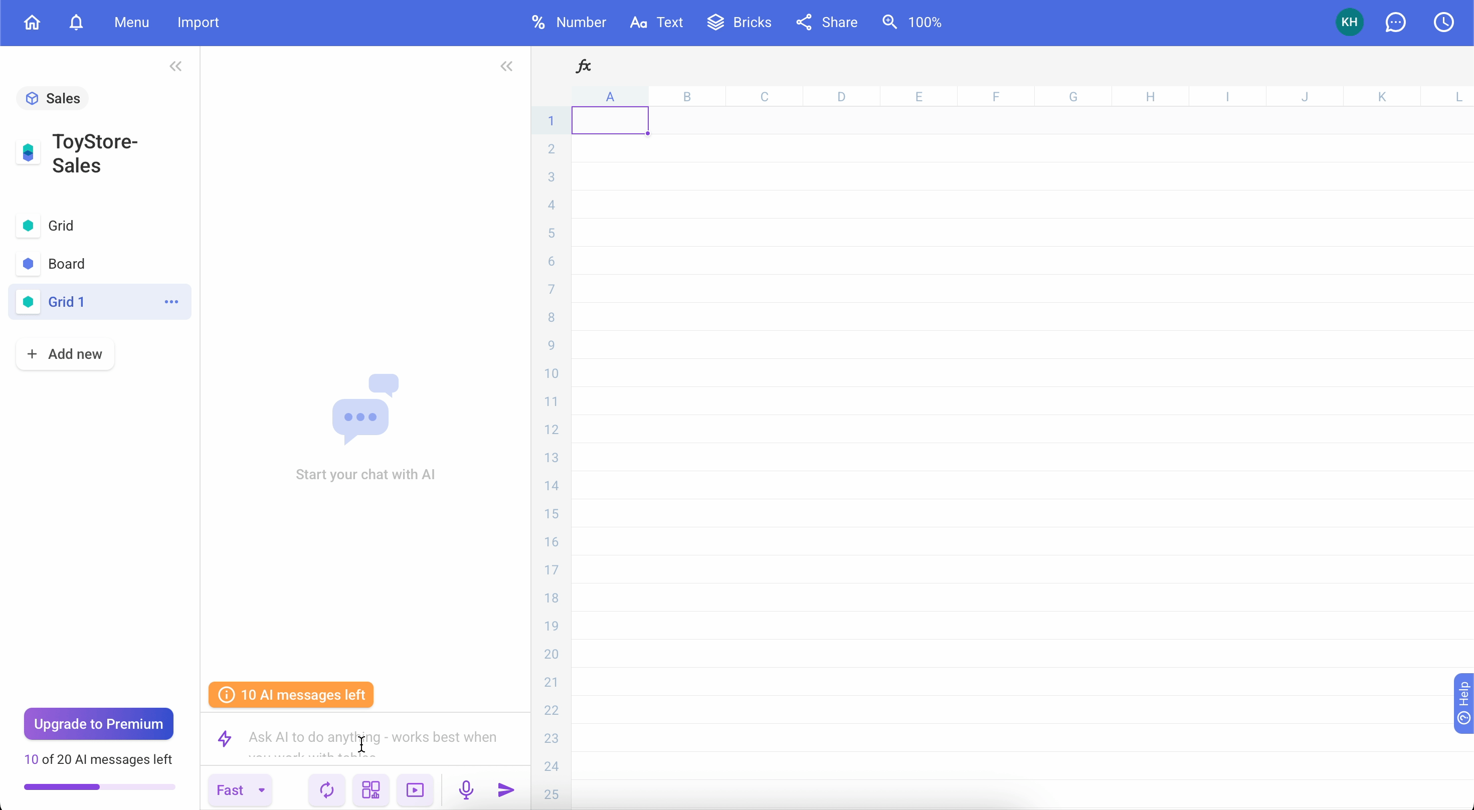 Pivot tables with AI