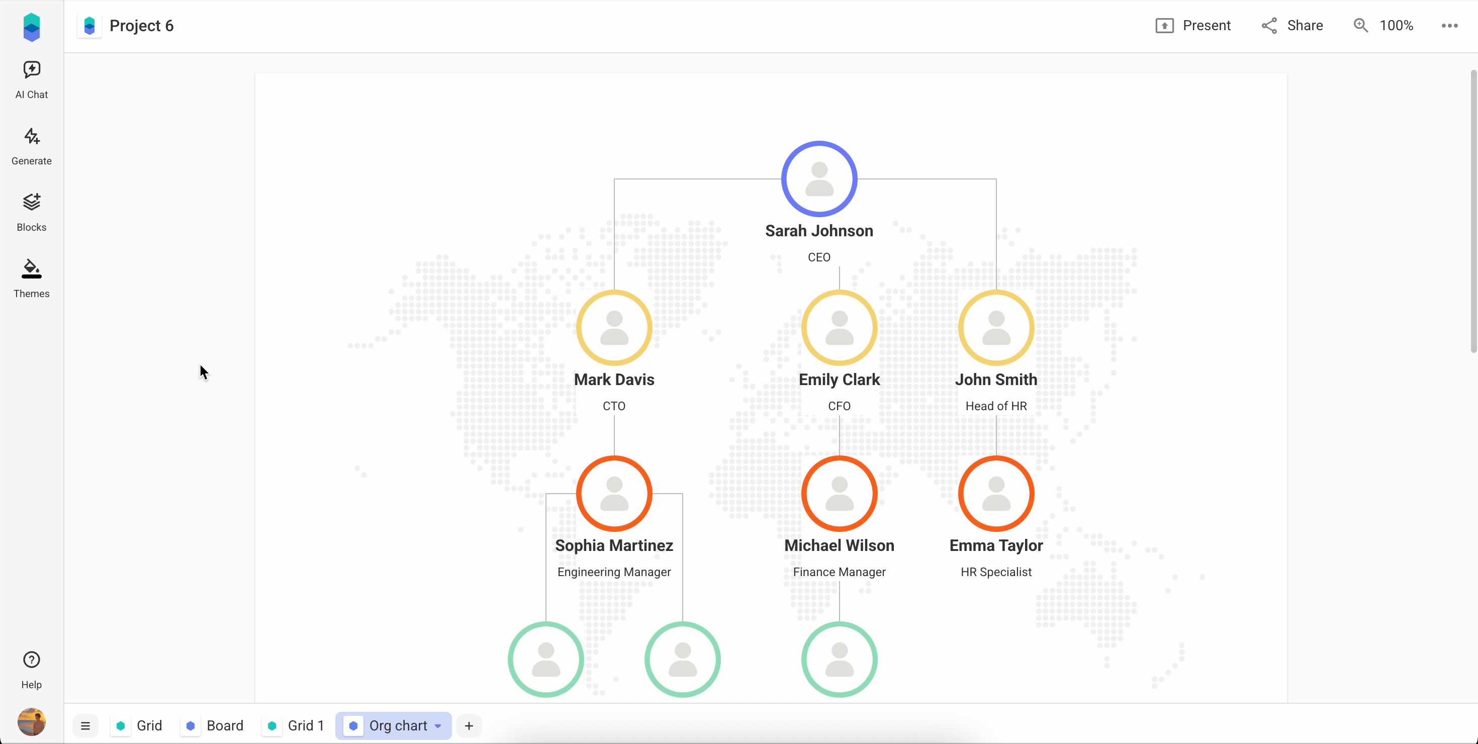 How to customize Org Chart elements