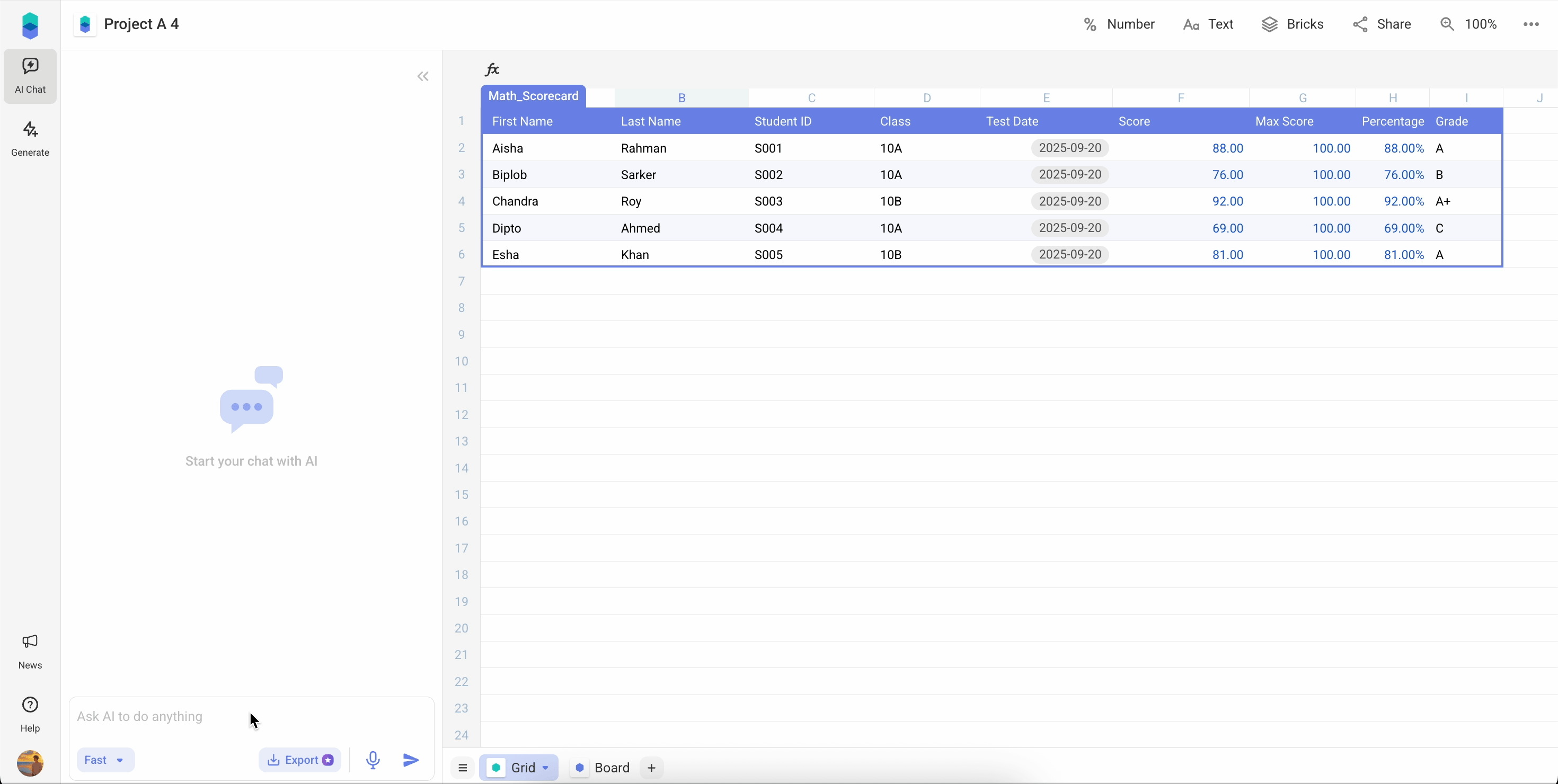 AI generated logical formula example in Bricks