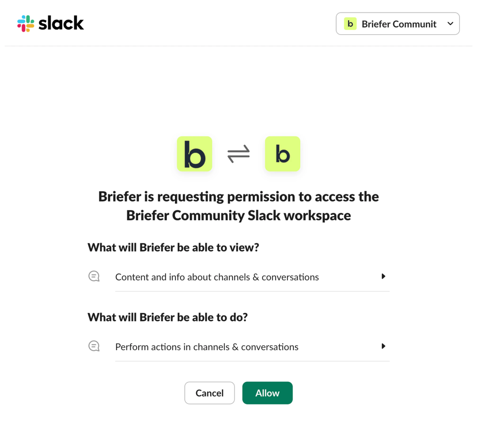 Slack OAuth process