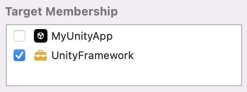 Target Membership Checkbox