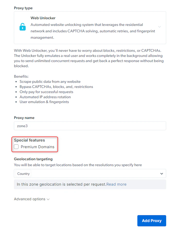 Enable Premium Domains