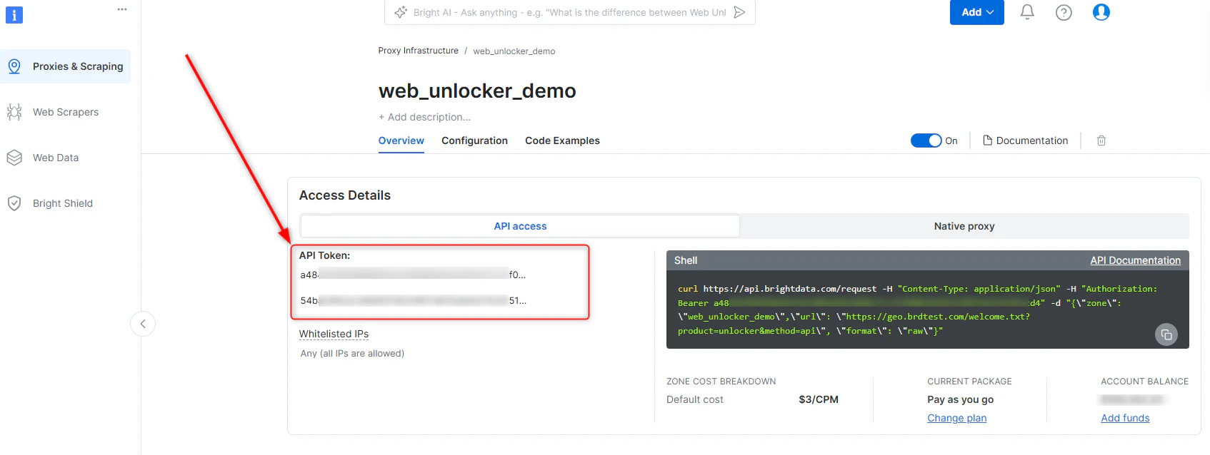 Web Unlocker API Token