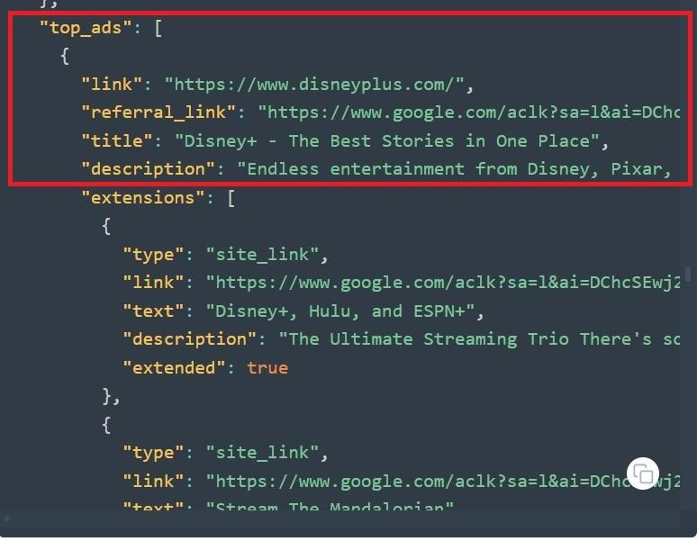 Top-Ads-JSON