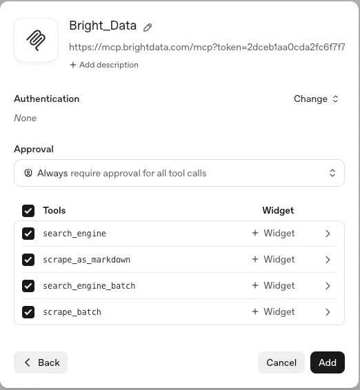 Agent Builder MCP Server Integration