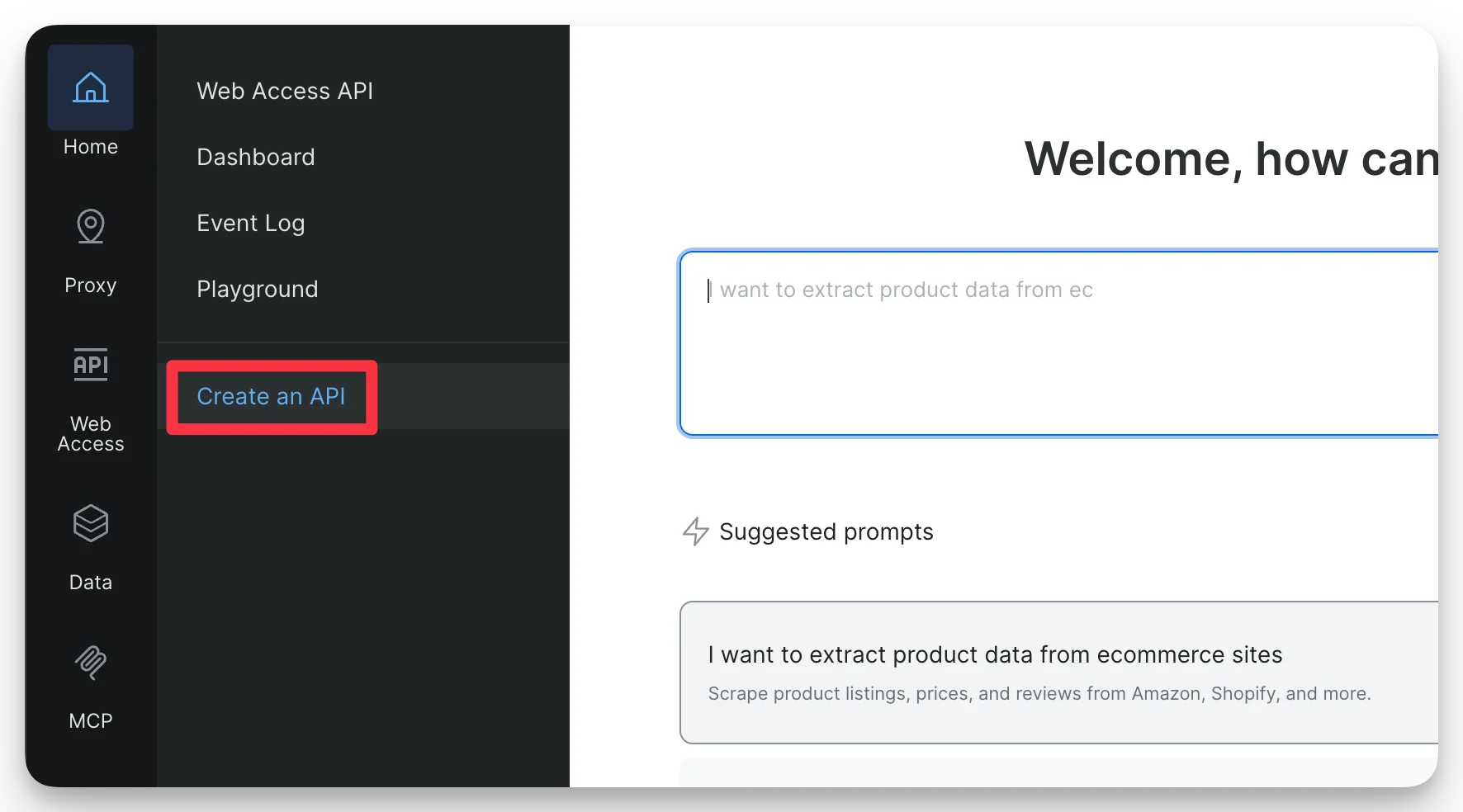 Create an API