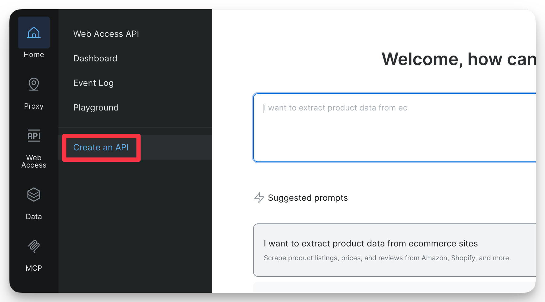 Create an API