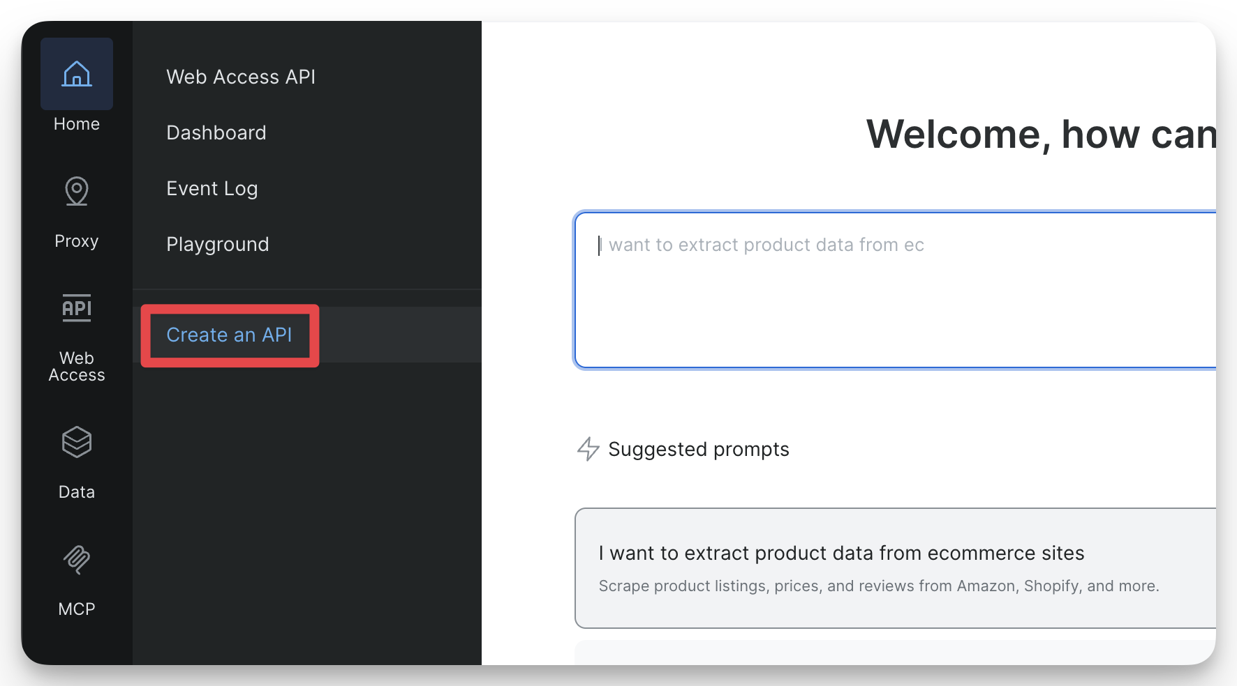 Create an API