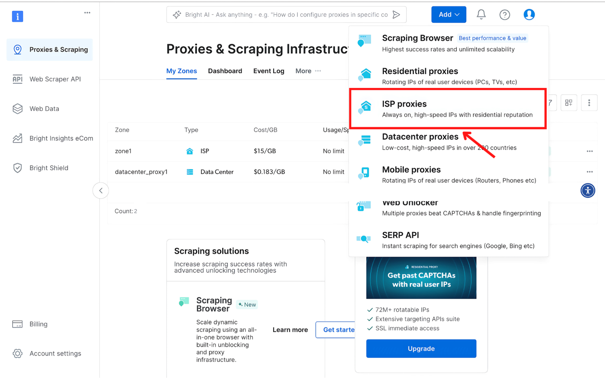 Select Proxy Type