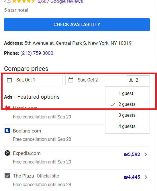 Hotels-Availability