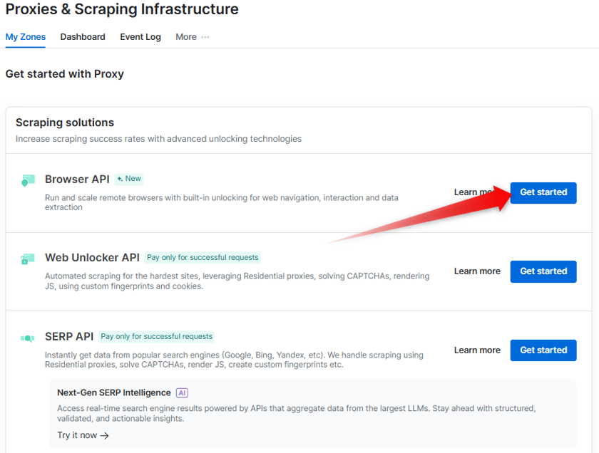 How to Get Started with Browser API - Bright Data Docs