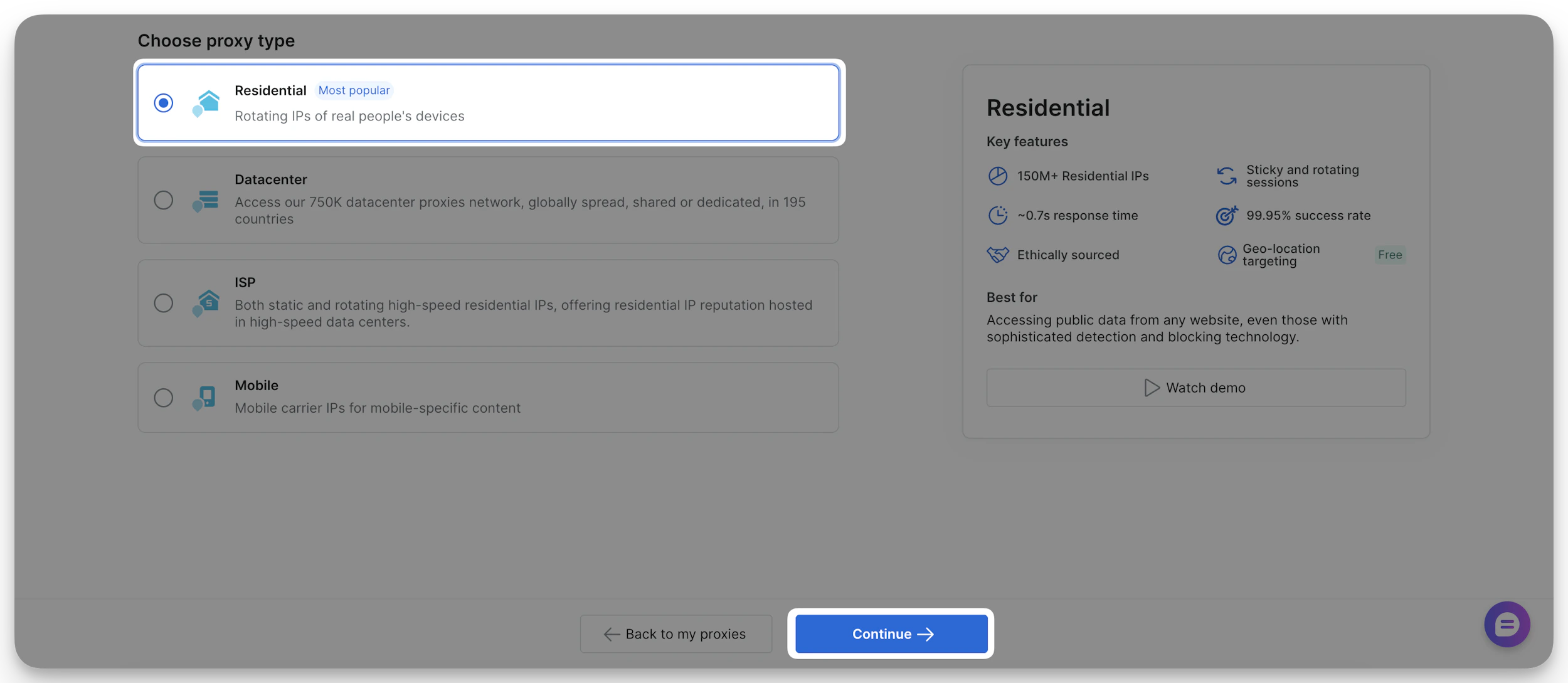 Create Your First Residential Proxy - Bright Data Docs
