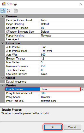 Helium Scraper Proxy Integration