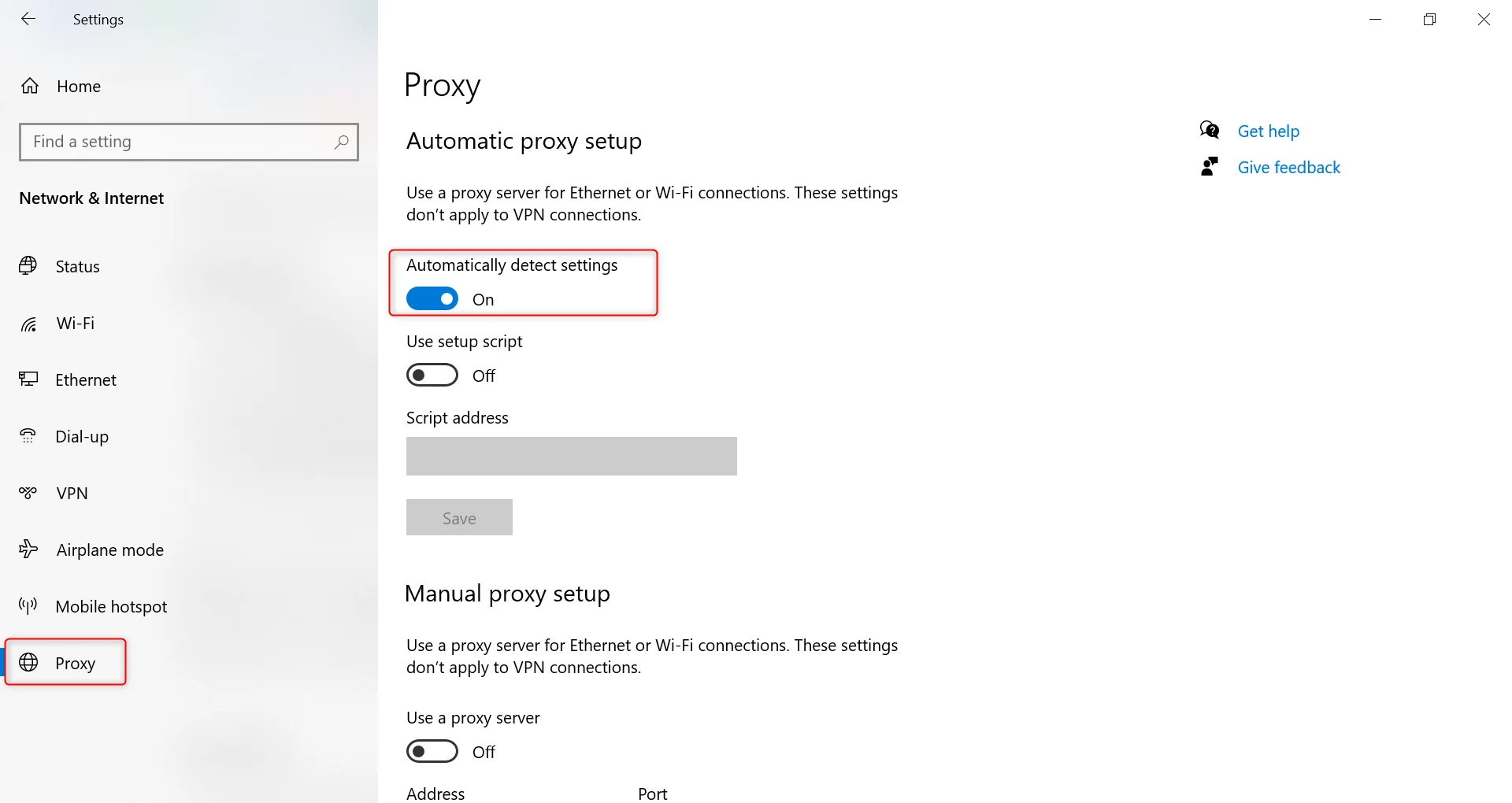 Step 2. Enable Automatic Detection