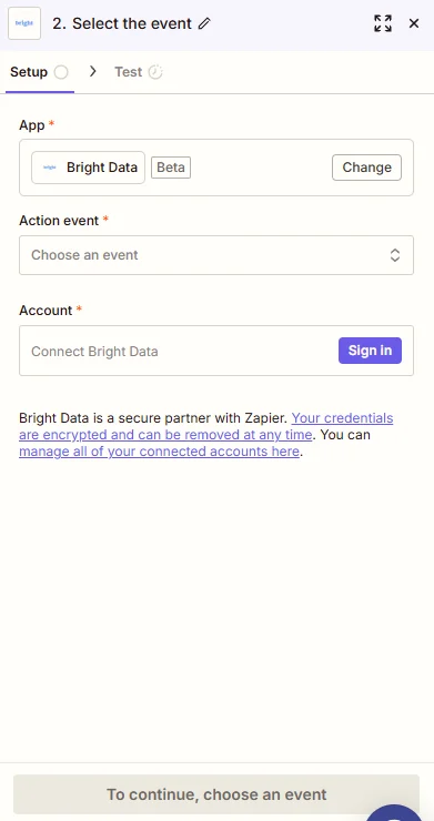zapier-action-setup