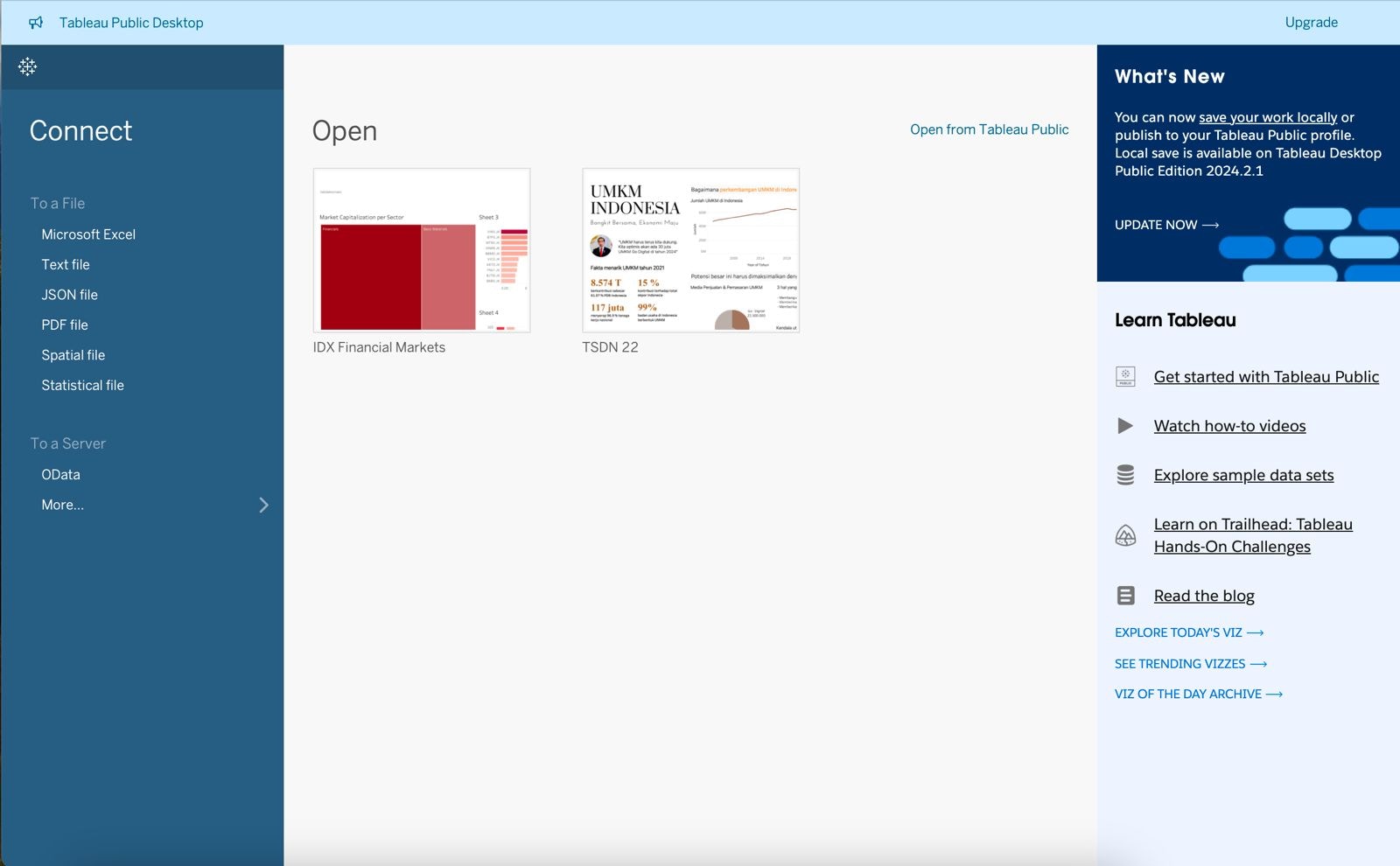 Tableau Data Importing