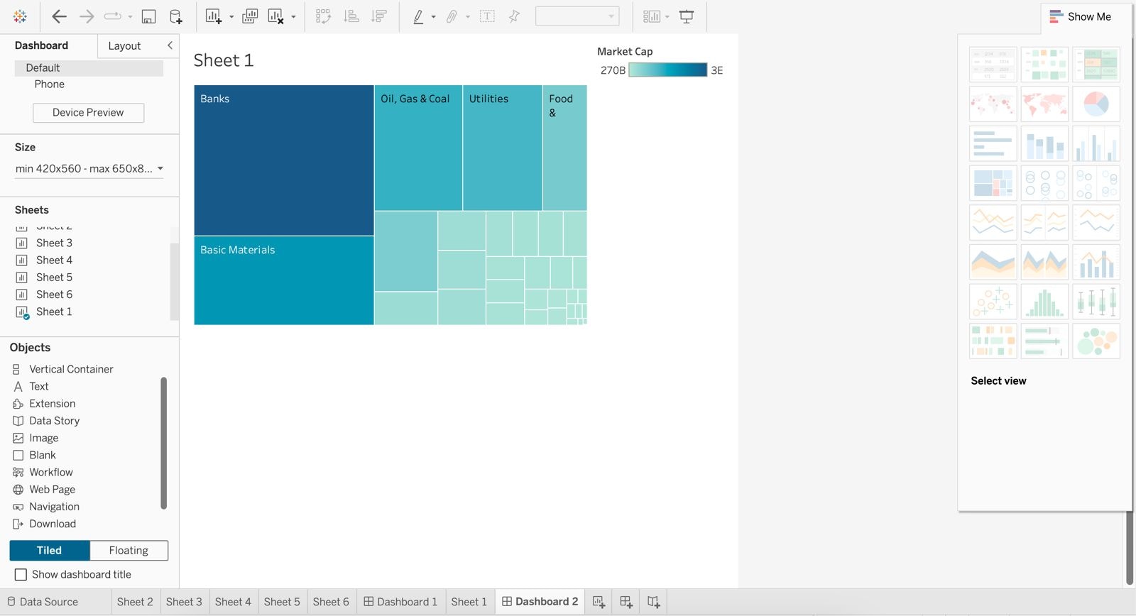 Tableau Dashboard Fill