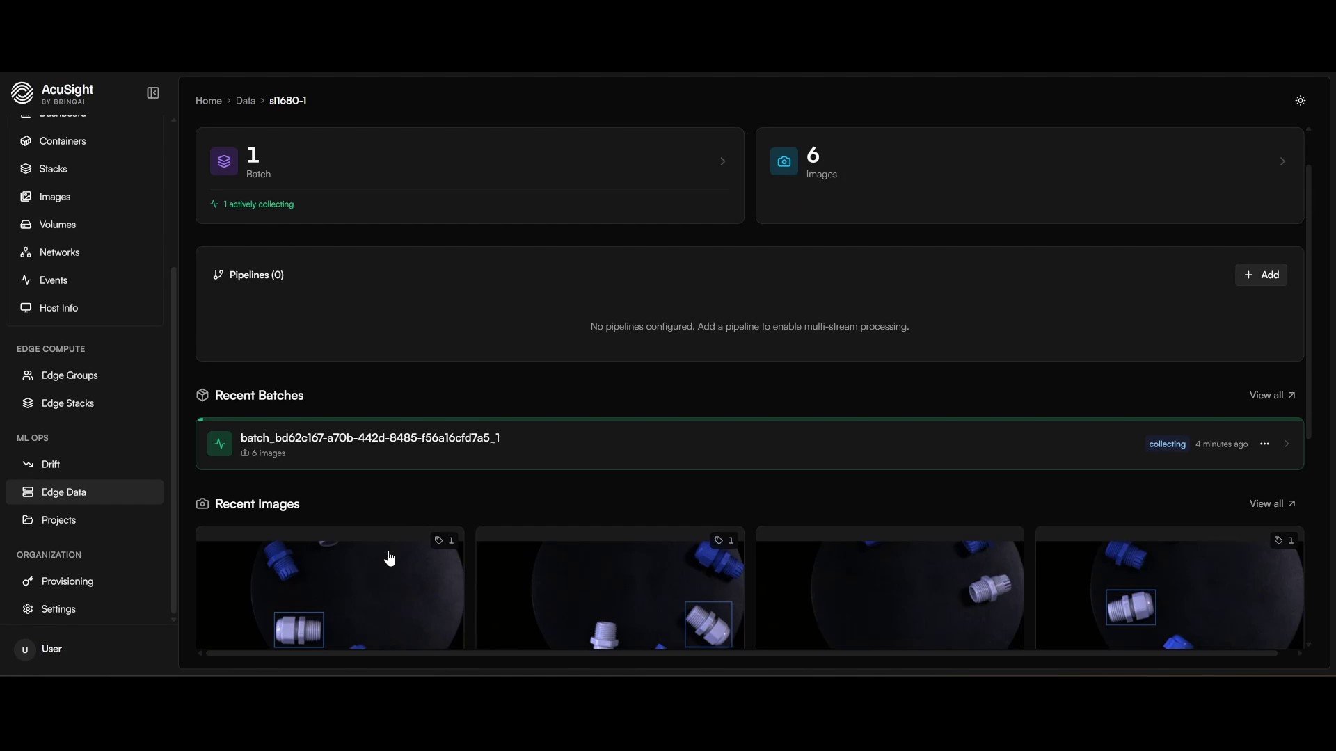 Edge device streaming into AcuSight