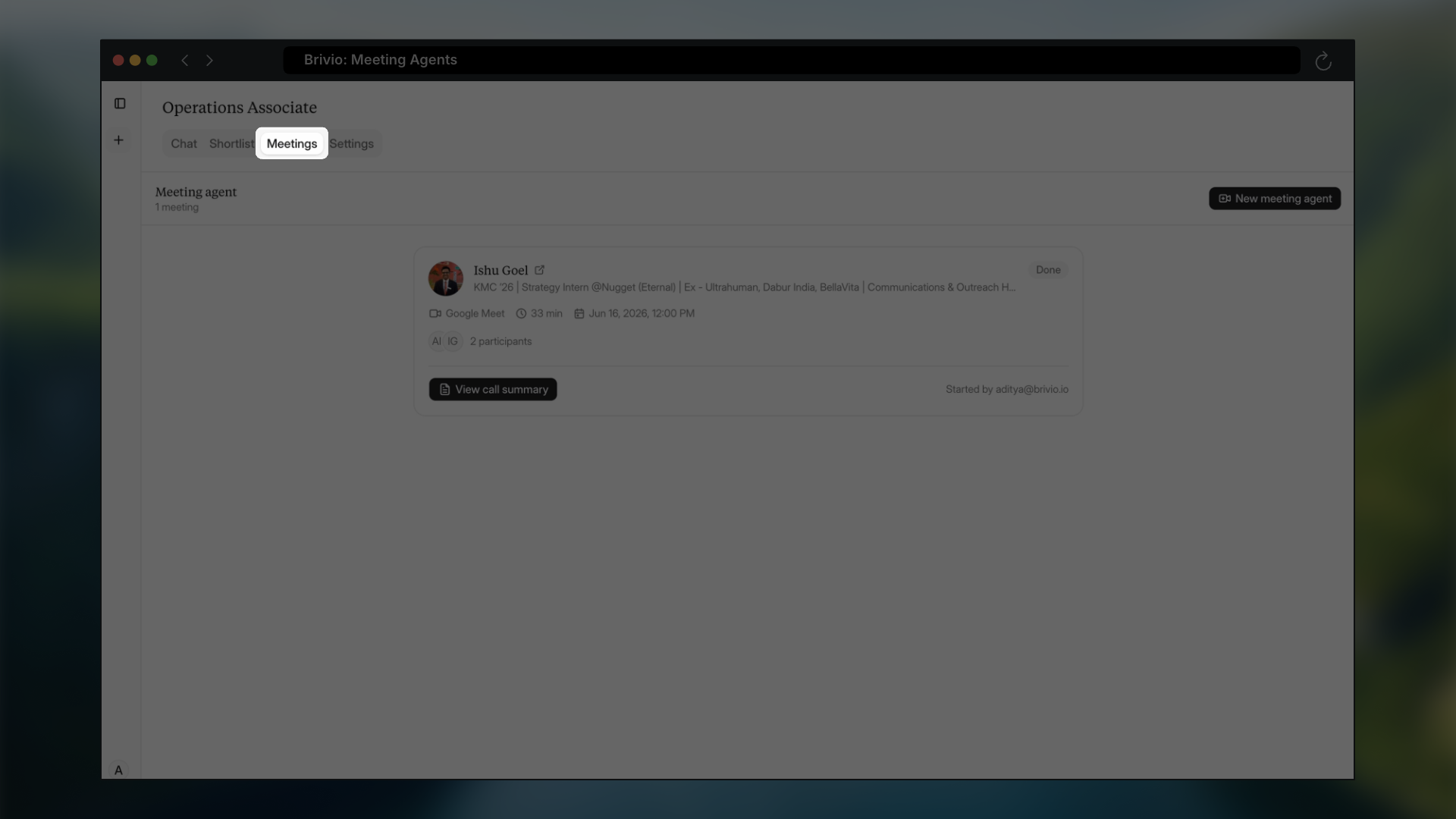 Meeting Agents overview