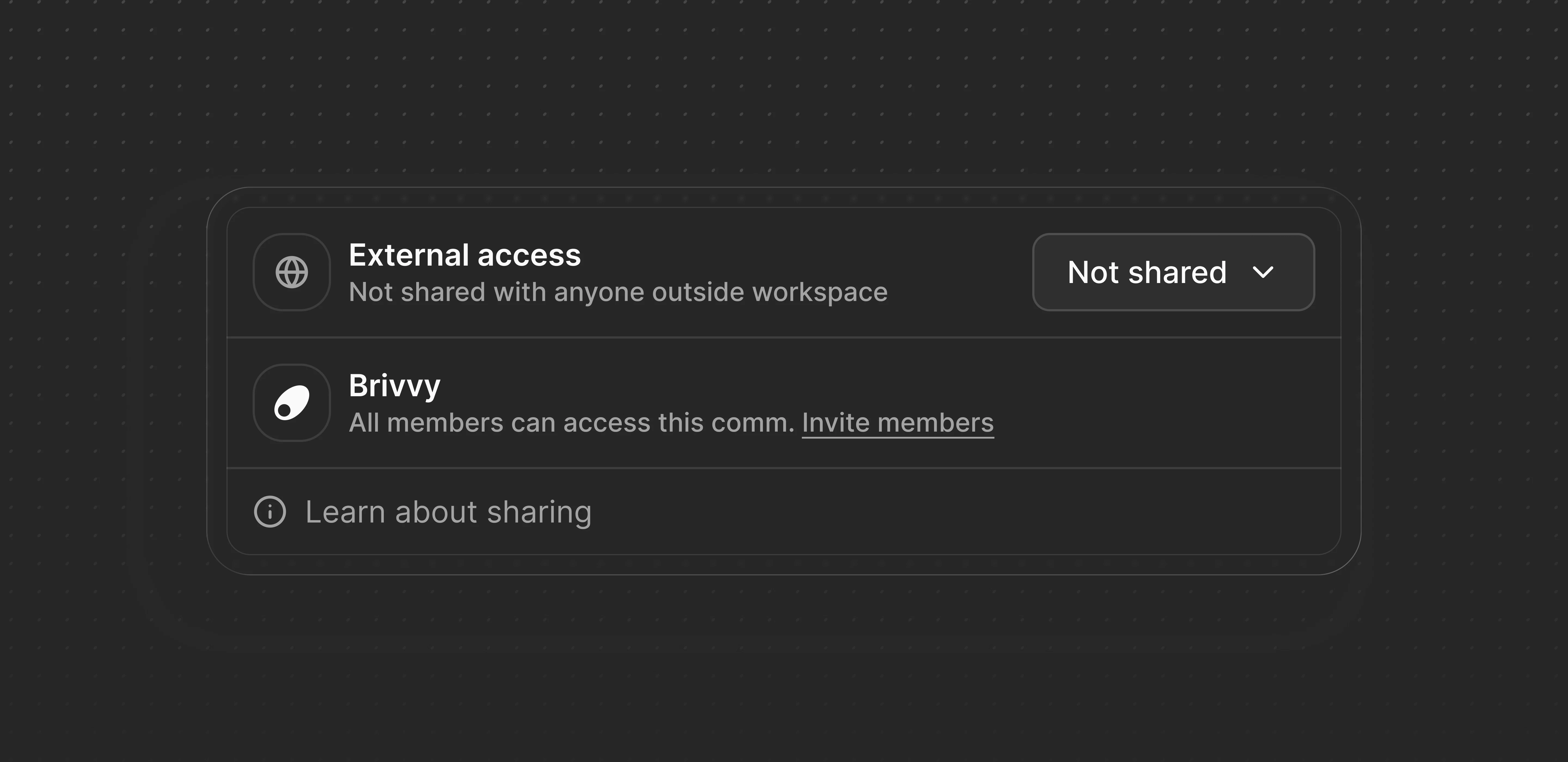 Disable External Access Light Disable External Access Cover Dark